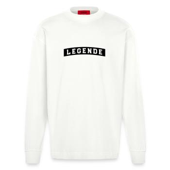 Légende - Manches longues bio épais oversize fabriqué en UE - OFF WHITE - Devant