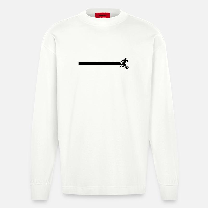Ligne de footballeur - Manches longues bio épais oversize fabriqué en UE - OFF WHITE