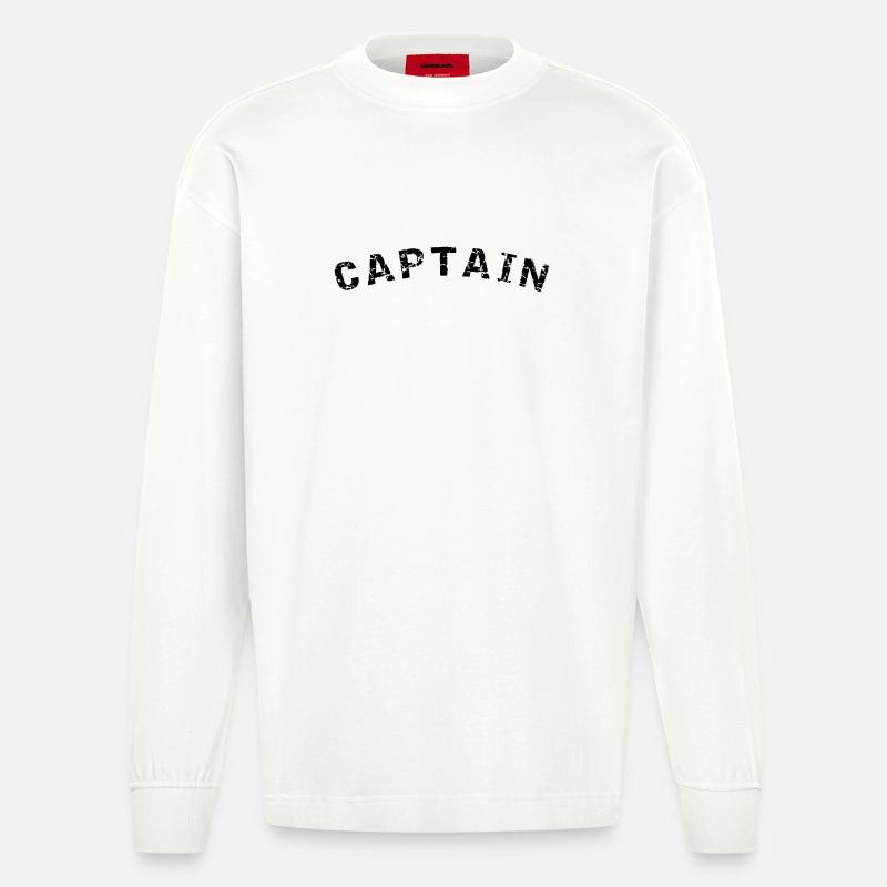 Conception de style capitaine - Manches longues bio épais oversize fabriqué en UE - OFF WHITE