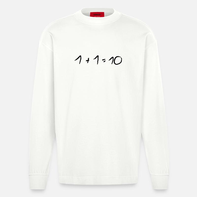 problème de maths 1 + 1 - Manches longues bio épais oversize fabriqué en UE - OFF WHITE