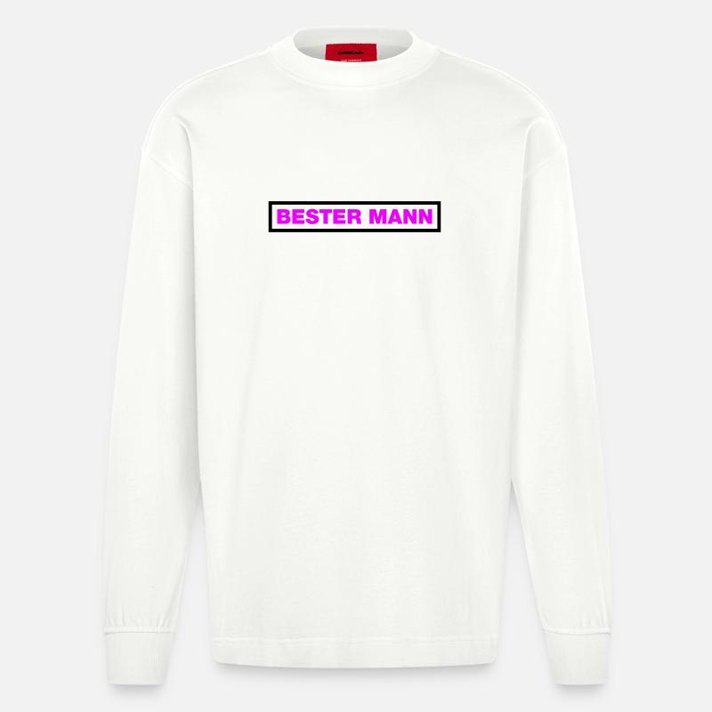Bester Mann - Heavyweight Oversized Organic Langarmshirt Made in EU - OFF WHITE