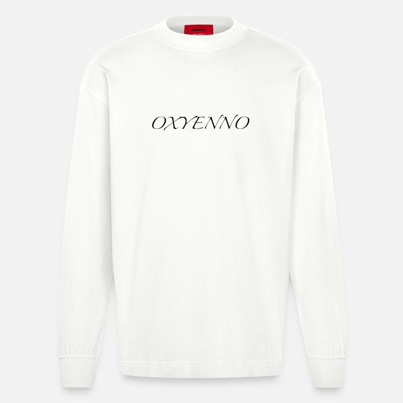 Einfach Ohueno Oxyenno ist Bewunderung - Heavyweight Oversized Organic Langarmshirt Made in EU - OFF WHITE