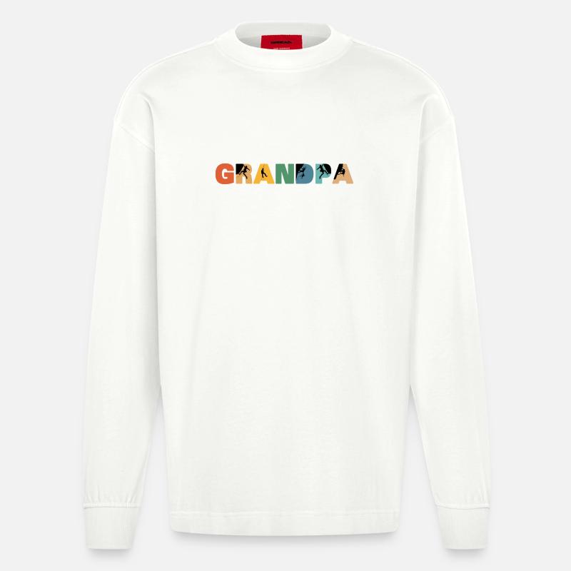 Grimpeur Papi Alpiniste Papi - Manches longues bio épais oversize fabriqué en UE - OFF WHITE