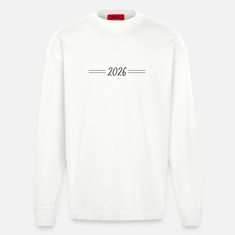 2026 Jahr Element - Heavyweight Oversized Organic Langarmshirt Made in EU - OFF WHITE