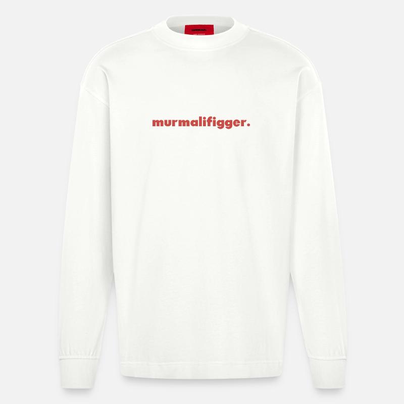 murmalifigger. - Heavyweight Oversized Organic Langarmshirt Made in EU - OFF WHITE