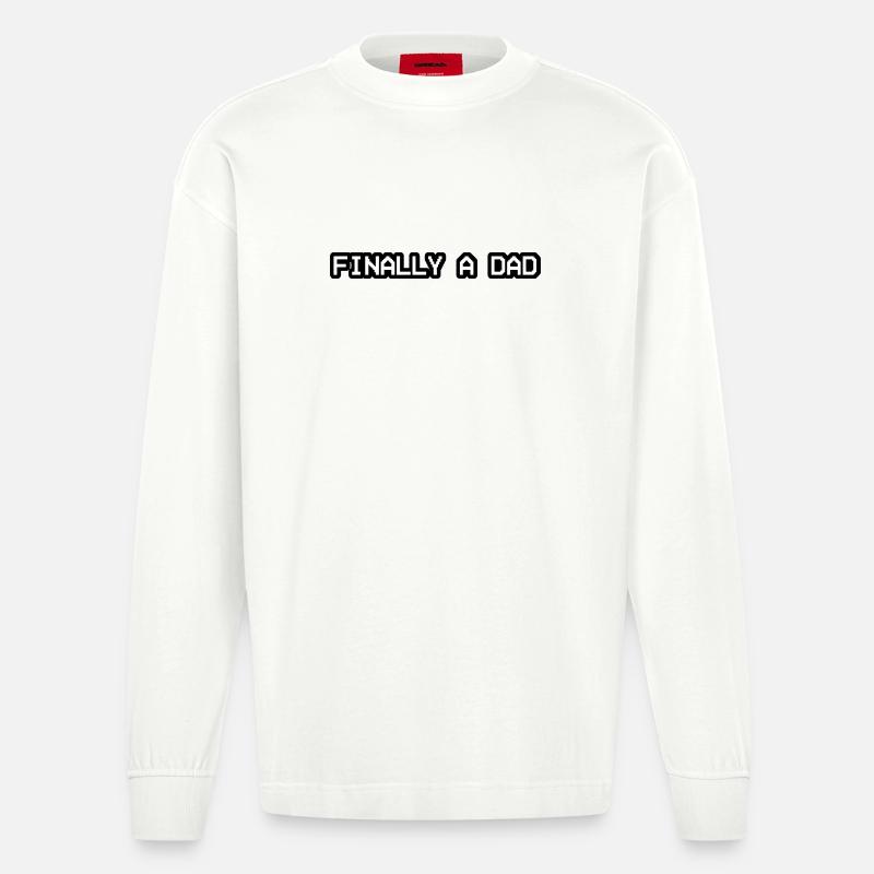 Endlich ein Papa-Design - Heavyweight Oversized Organic Langarmshirt Made in EU - OFF WHITE