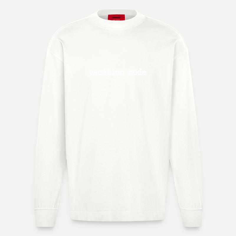 URLAUBSMODUS - Heavyweight Oversized Organic Langarmshirt Made in EU - OFF WHITE