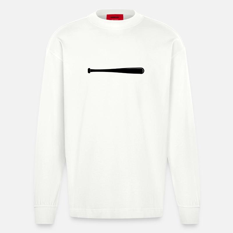 Batte de baseball - Manches longues bio épais oversize fabriqué en UE - OFF WHITE