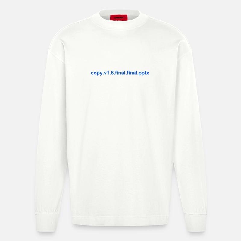 Le PowerPoint final - Manches longues bio épais oversize fabriqué en UE - OFF WHITE