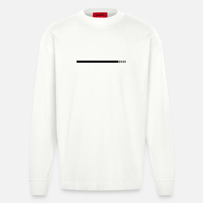 2026 Strich - Heavyweight Oversized Organic Langarmshirt Made in EU - OFF WHITE