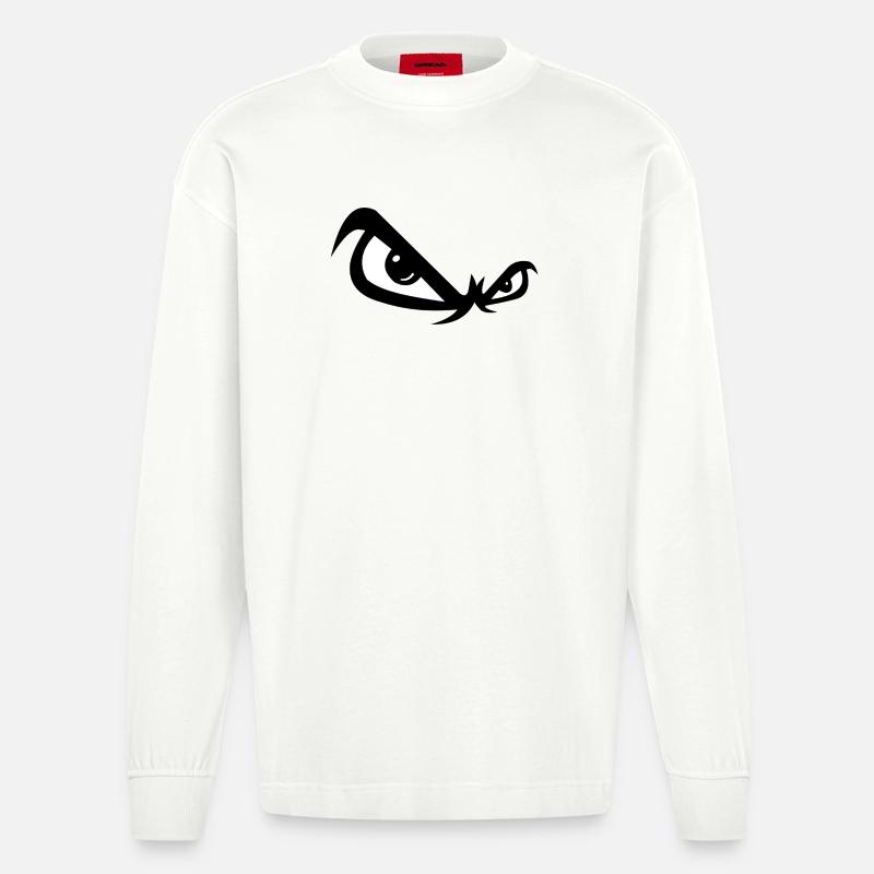 Böse Blick - Heavyweight Oversized Organic Langarmshirt Made in EU - OFF WHITE