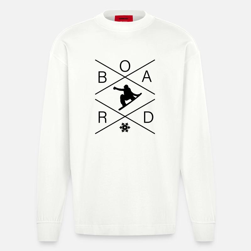 BOARD - Heavyweight Oversized Organic Langarmshirt Made in EU - OFF WHITE