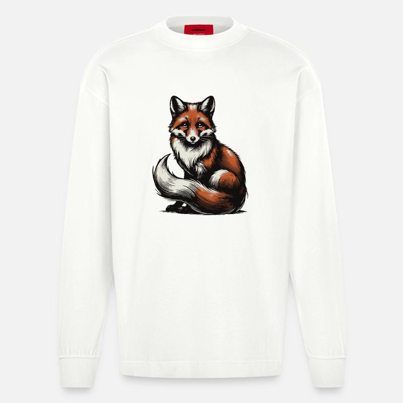 Fuchs - Heavyweight Oversized Organic Langarmshirt Made in EU - OFF WHITE