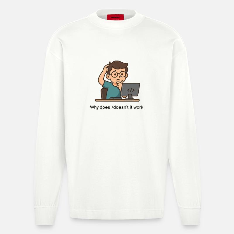 Why does/doesn’t it work - Heavyweight Oversized Organic Langarmshirt Made in EU - OFF WHITE