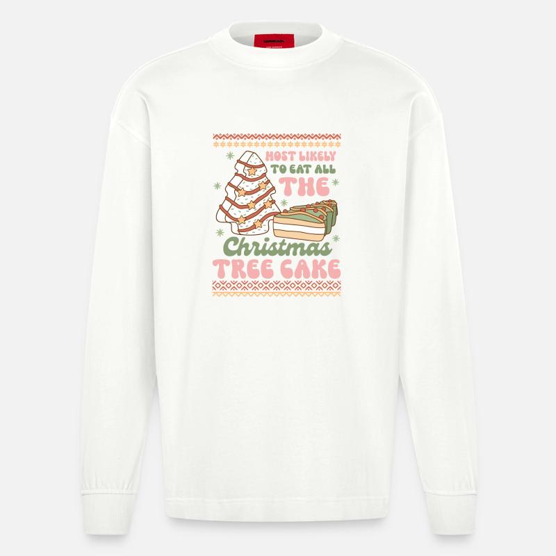 Pull de Noël moche - Manches longues bio épais oversize fabriqué en UE - OFF WHITE