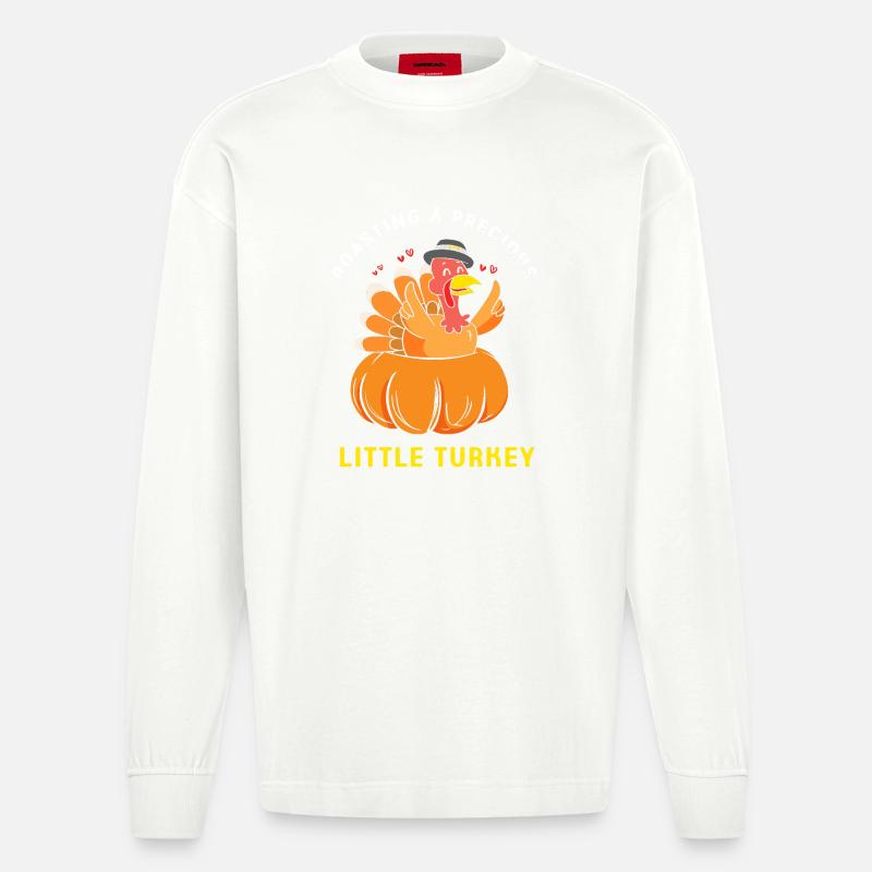 Thanksgiving Mama Mutter Oma Großmutter - Heavyweight Oversized Organic Langarmshirt Made in EU - OFF WHITE