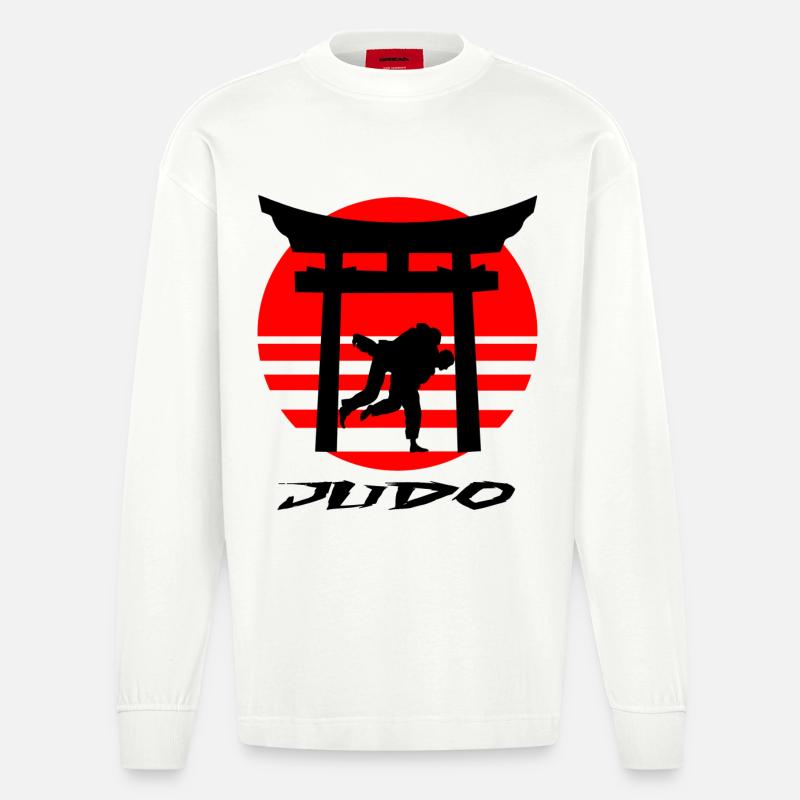 Judo - Heavyweight Oversized Organic Langarmshirt Made in EU - OFF WHITE