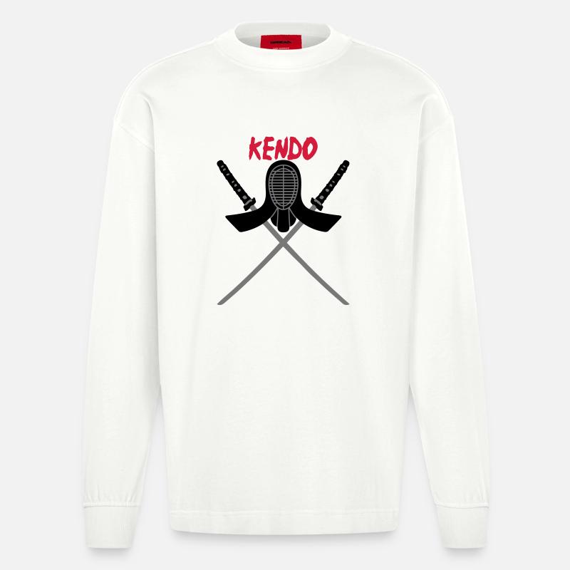 KENDO - Manches longues bio épais oversize fabriqué en UE - OFF WHITE