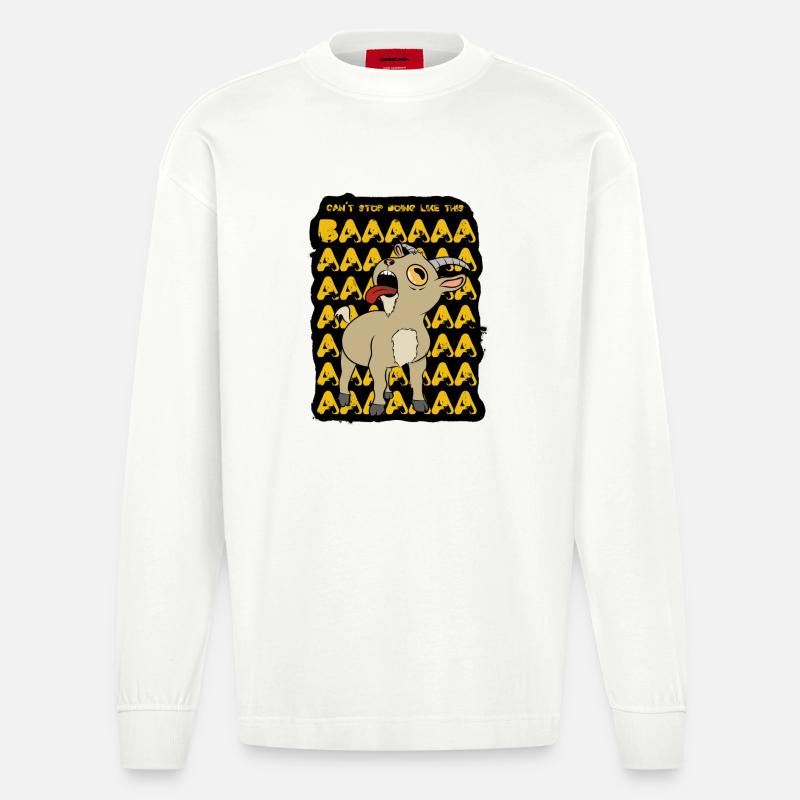 Can't stop doing like this - Heavyweight Oversized Organic Langarmshirt Made in EU - OFF WHITE