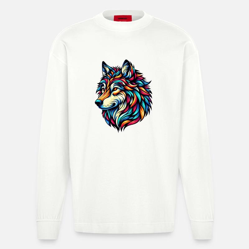 Loup - Manches longues bio épais oversize fabriqué en UE - OFF WHITE