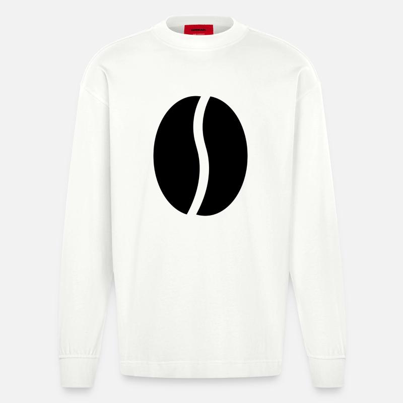 Grains de café - Manches longues bio épais oversize fabriqué en UE - OFF WHITE