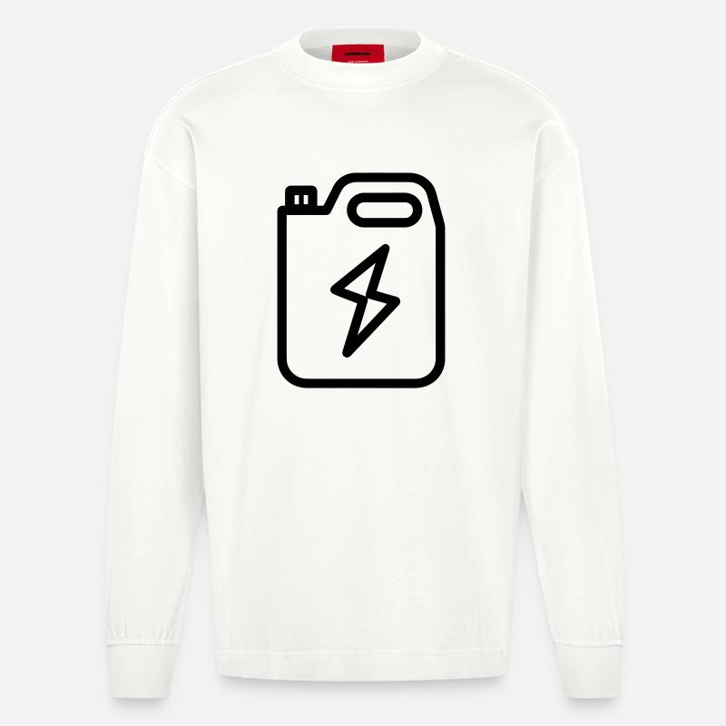 carburant - Manches longues bio épais oversize fabriqué en UE - OFF WHITE