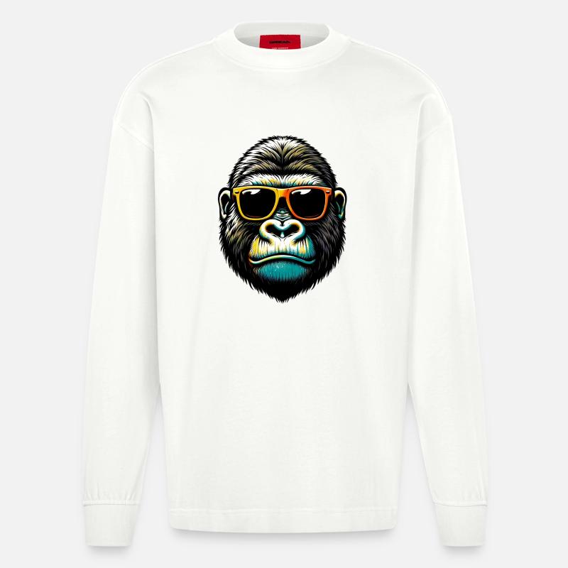 Gorilla - Heavyweight Oversized Organic Langarmshirt Made in EU - OFF WHITE