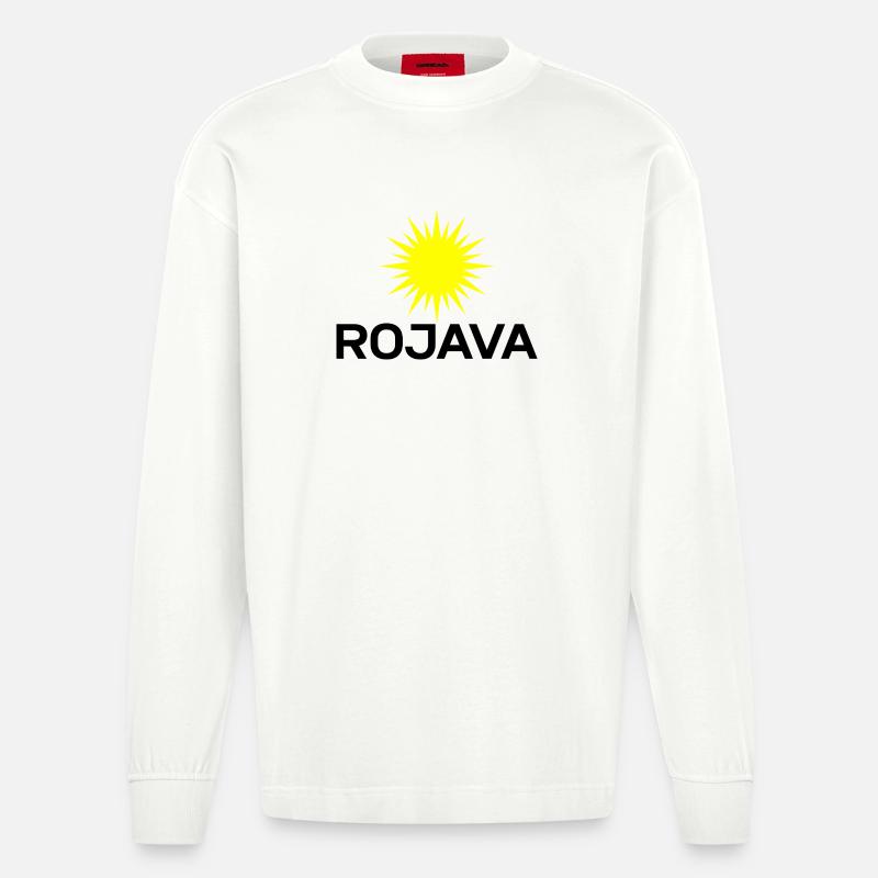 Rojava - Manches longues bio épais oversize fabriqué en UE - OFF WHITE