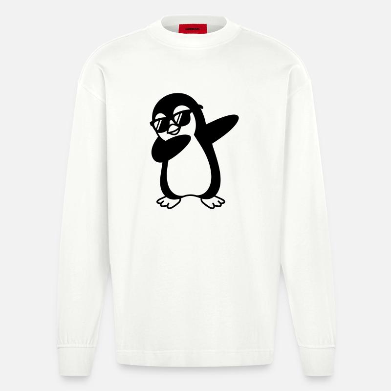 Penguin Dab - Manches longues bio épais oversize fabriqué en UE - OFF WHITE