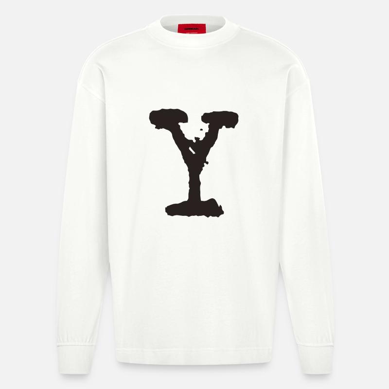 Y - Heavyweight Oversized Organic Langarmshirt Made in EU - OFF WHITE