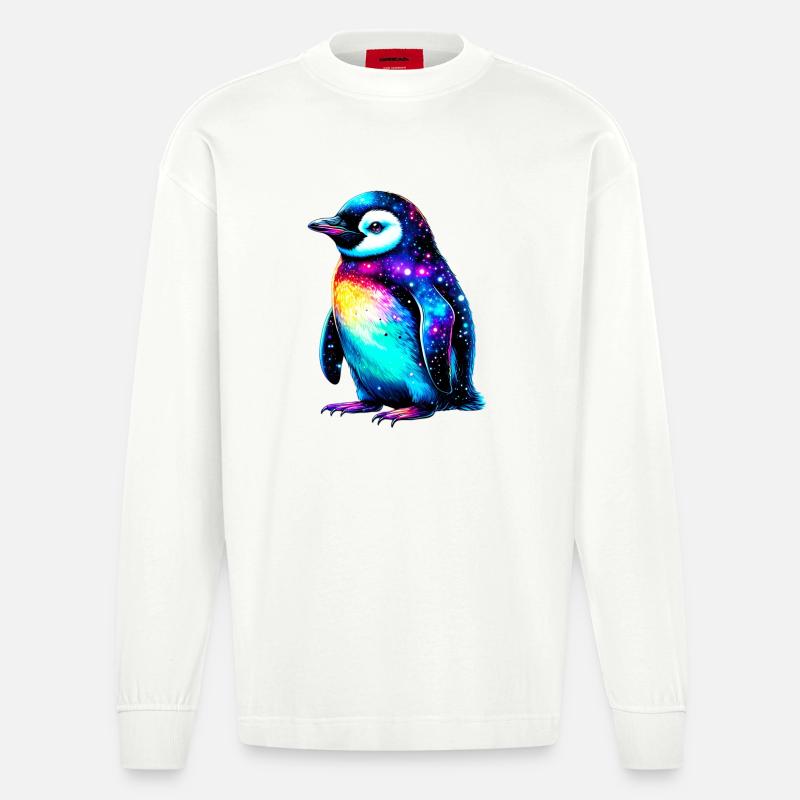 Pinguin - Heavyweight Oversized Organic Langarmshirt Made in EU - OFF WHITE