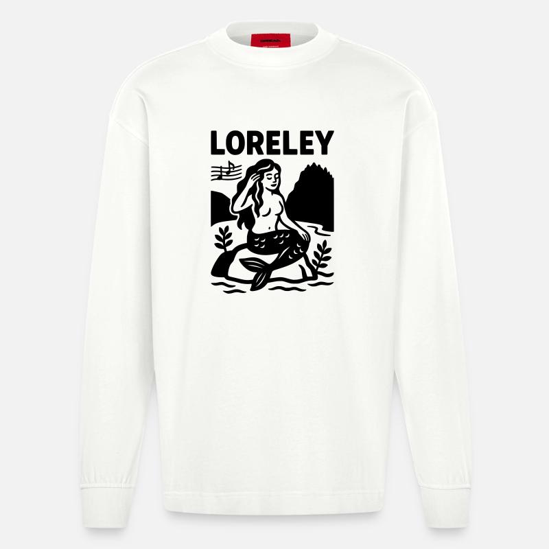 loreley - Heavyweight Oversized Organic Langarmshirt Made in EU - OFF WHITE