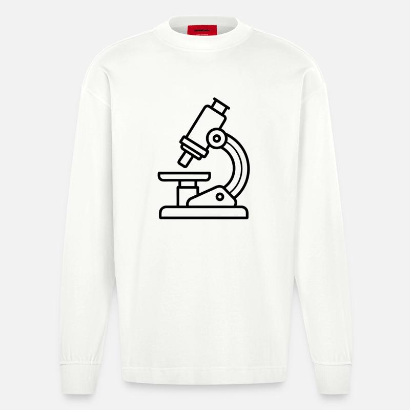 Microscope - Heavyweight Oversized Organic Longsleeve Shirt Made in EU - OFF WHITE
