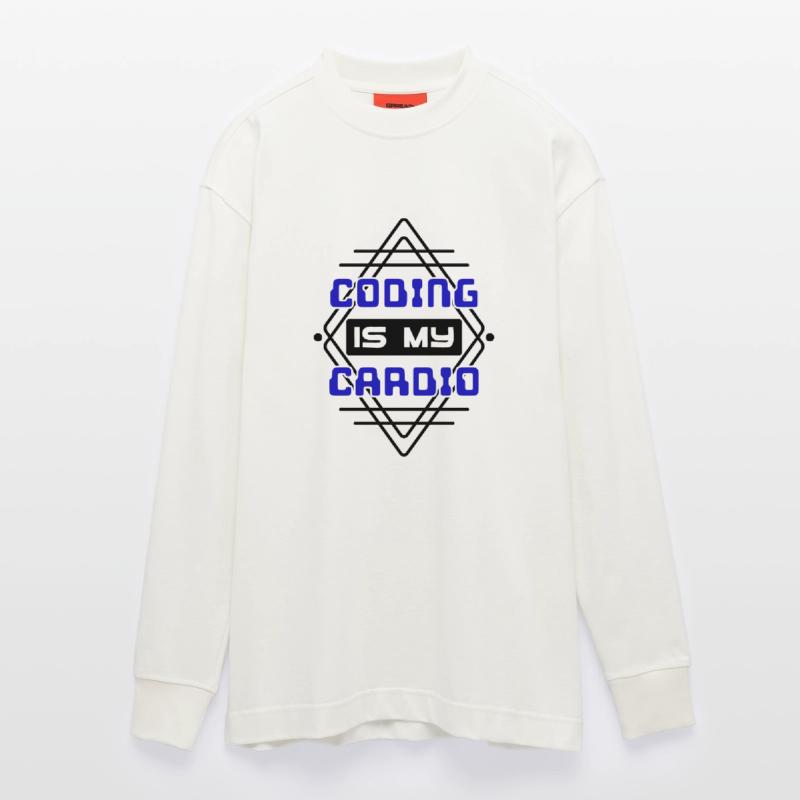 Cool Saying Developer Coden Programmer Code Heavyweight Oversized Organic Longsleeve Shirt Made in EU