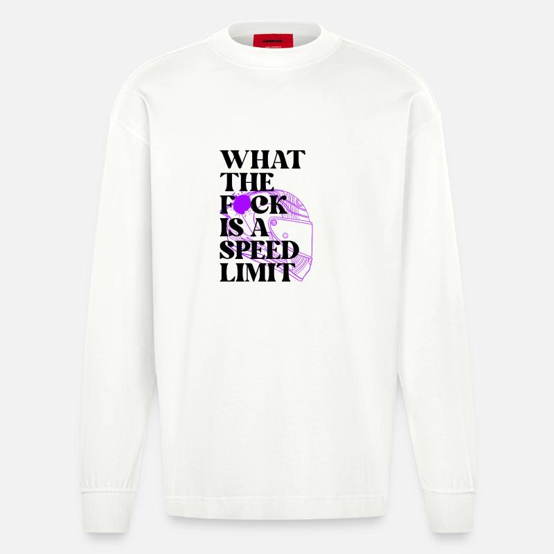 Auto - Heavyweight Oversized Organic Langarmshirt Made in EU - OFF WHITE
