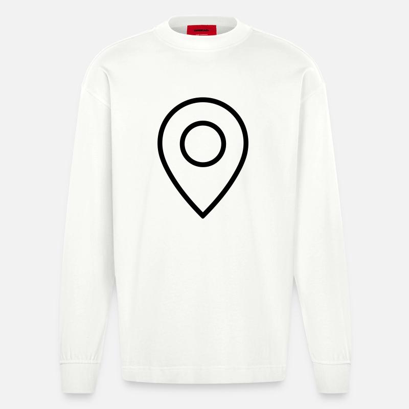 localisation - Manches longues bio épais oversize fabriqué en UE - OFF WHITE