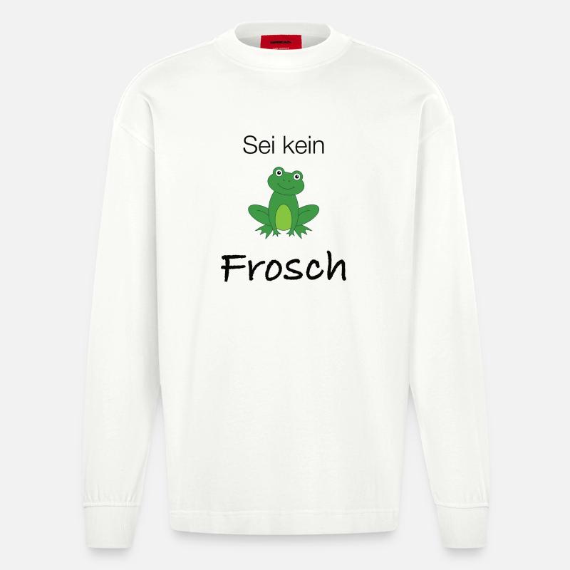 Sei kein Frosch - Heavyweight Oversized Organic Langarmshirt Made in EU - OFF WHITE