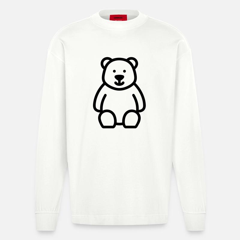 Bär - Heavyweight Oversized Organic Langarmshirt Made in EU - OFF WHITE