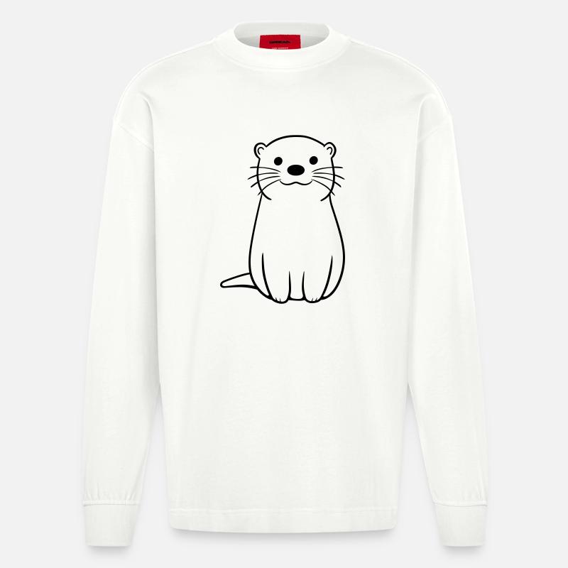 Otter - Heavyweight Oversized Organic Langarmshirt Made in EU - OFF WHITE