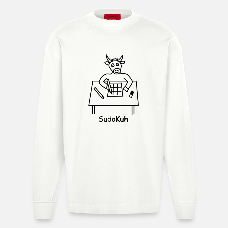 Sudo-Kuh - Heavyweight Oversized Organic Langarmshirt Made in EU - OFF WHITE
