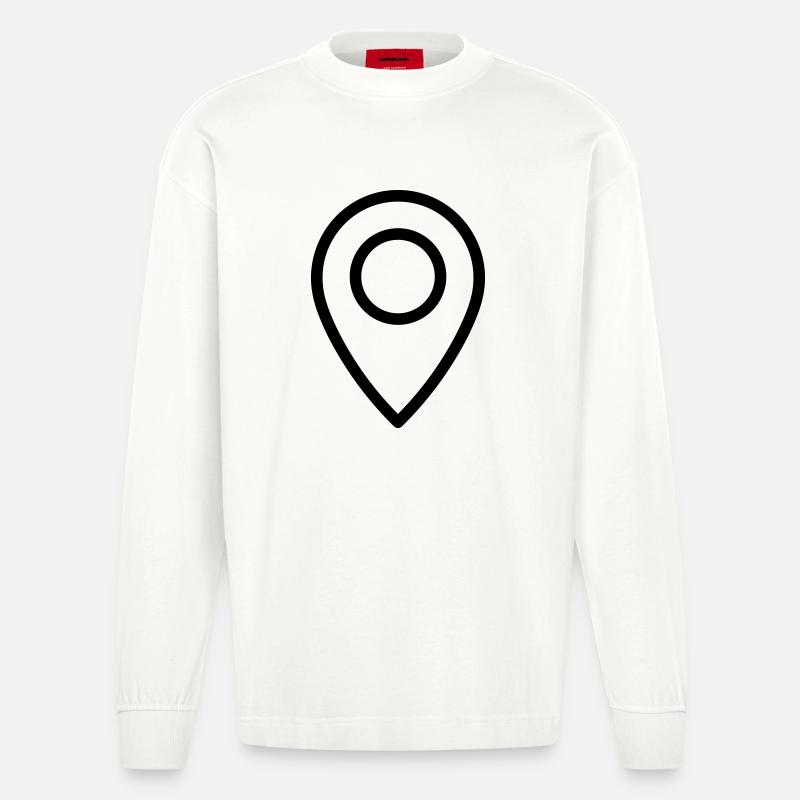 localisation - Manches longues bio épais oversize fabriqué en UE - OFF WHITE