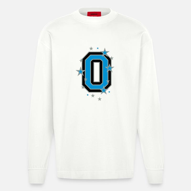 Nummer Eins 1 - Heavyweight Oversized Organic Langarmshirt Made in EU - OFF WHITE
