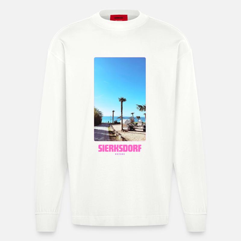SIERKSDORF _ Strand - Heavyweight Oversized Organic Langarmshirt Made in EU - OFF WHITE