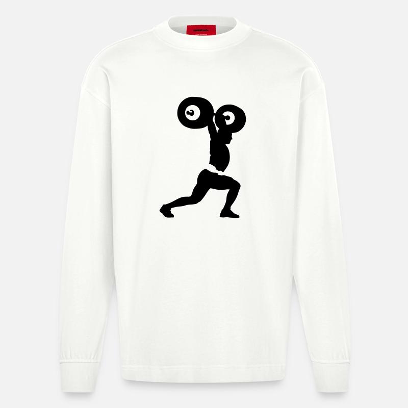 Gewichtheber - Heavyweight Oversized Organic Langarmshirt Made in EU - OFF WHITE