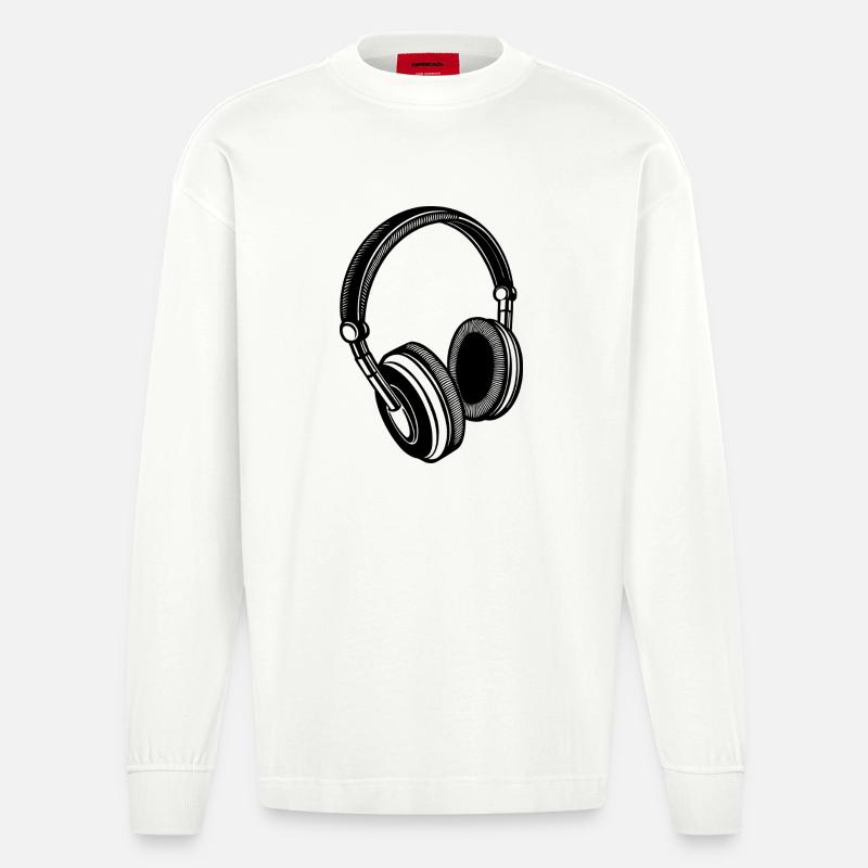 Casque - Manches longues bio épais oversize fabriqué en UE - OFF WHITE