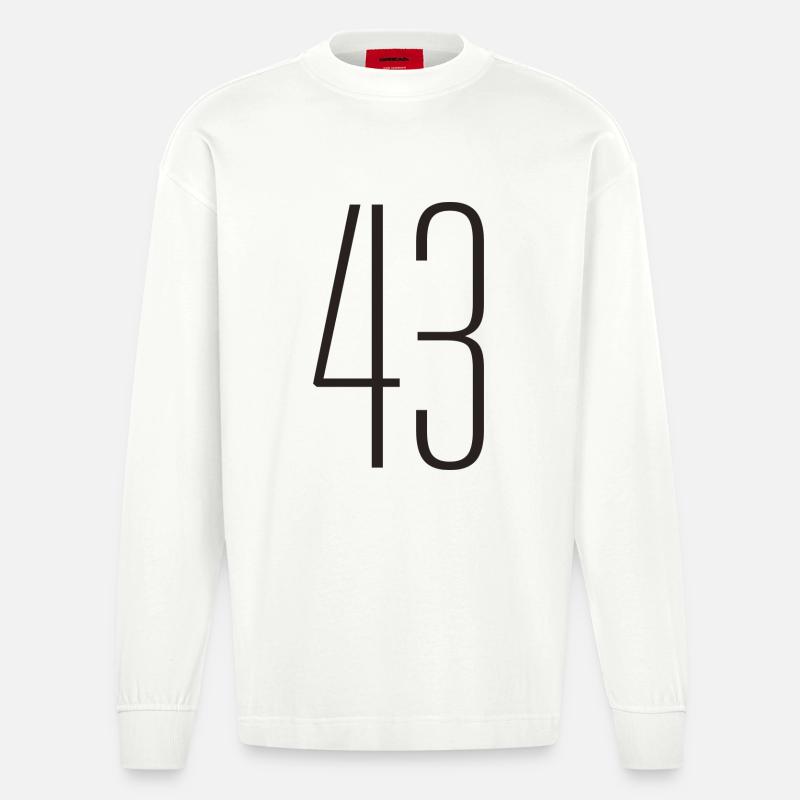 43 - Heavyweight Oversized Organic Langarmshirt Made in EU - OFF WHITE