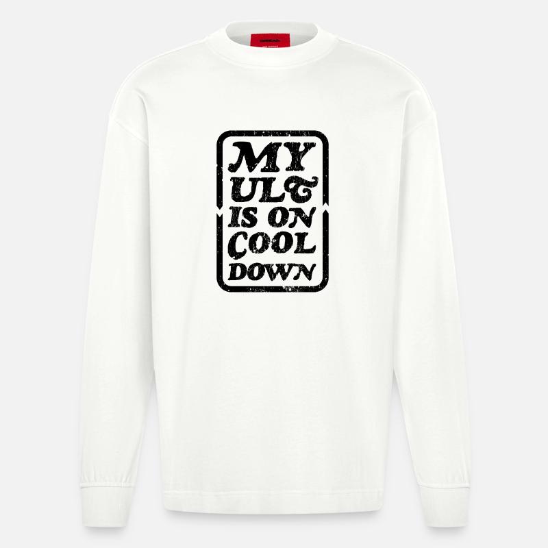 My ult is on cooldown - Heavyweight Oversized Organic Langarmshirt Made in EU - OFF WHITE