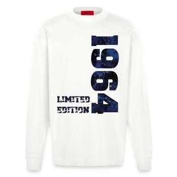 Galaxis Limited Edition 1964 60. Geburtstag - Heavyweight Oversized Organic Langarmshirt Made in EU - OFF WHITE - Vorne