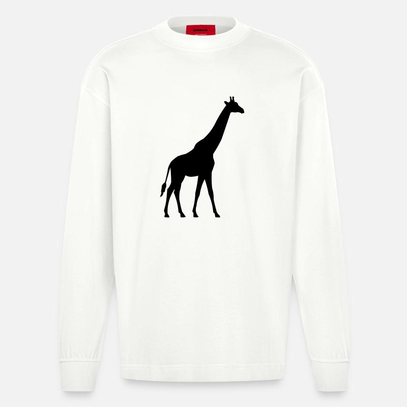 Giraffe - Heavyweight Oversized Organic Longsleeve Shirt Made in EU - OFF WHITE