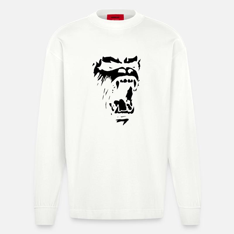 Gorilla - Heavyweight Oversized Organic Langarmshirt Made in EU - OFF WHITE